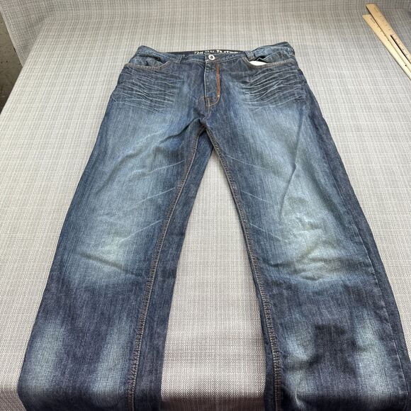 Eko Unltd Jeans Men 36x31 Relaxed 72 Unlimited Baggy Wide Leg Distressed Whisker - Picture 3 of 13